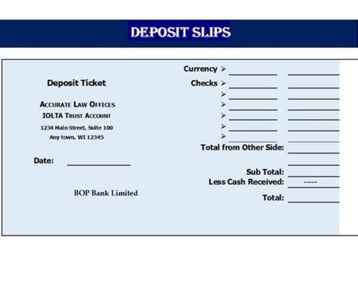 Are bank deposit slips?