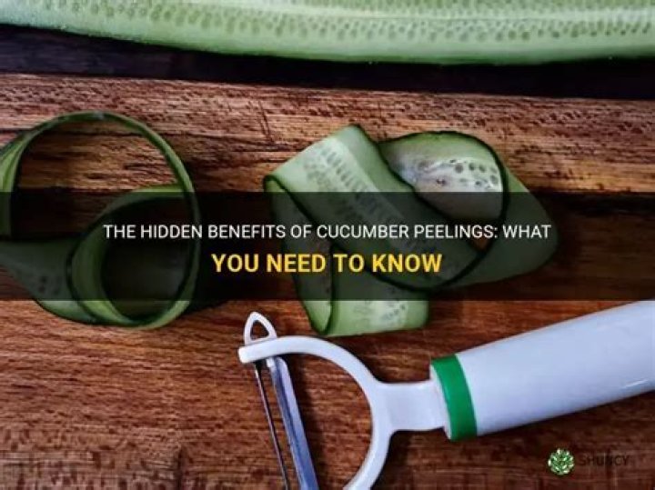 Are cucumber peelings good for you?