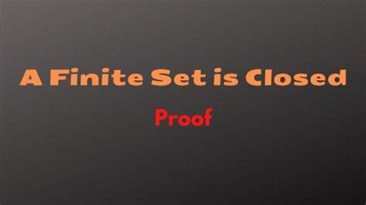 Are finite sets closed?