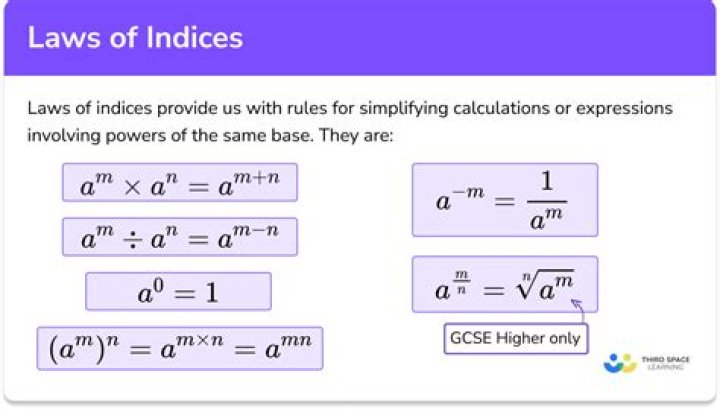 Are indices and exponents the same thing?