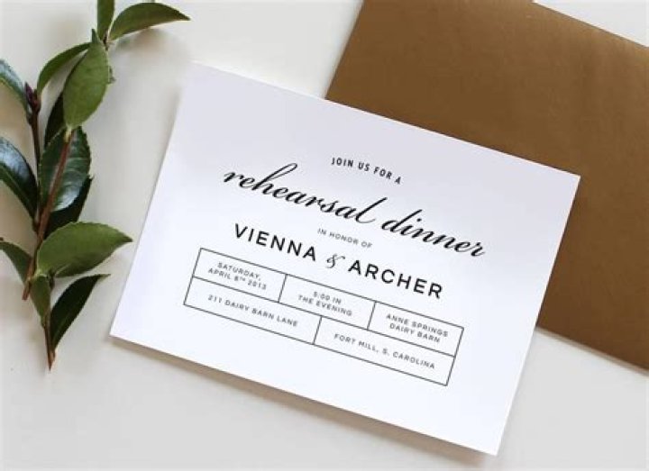 Are invitations needed for rehearsal dinner?