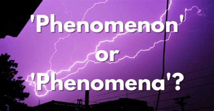 Are phenomenon and phenomenal?