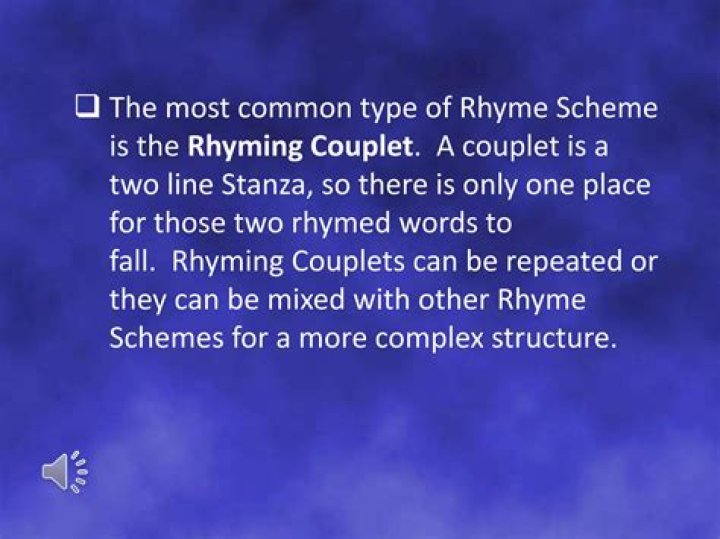 Are rhyming couplets language or structure?