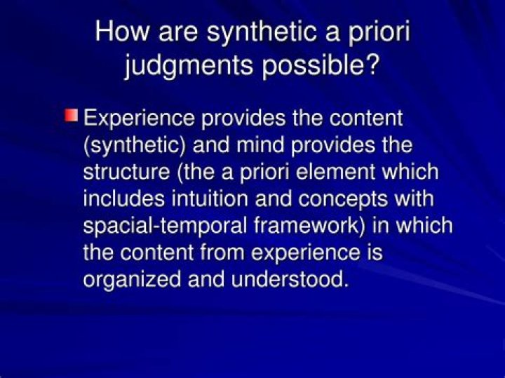 Are synthetic a priori judgments possible?