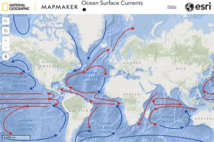 At causes ocean surface currents?