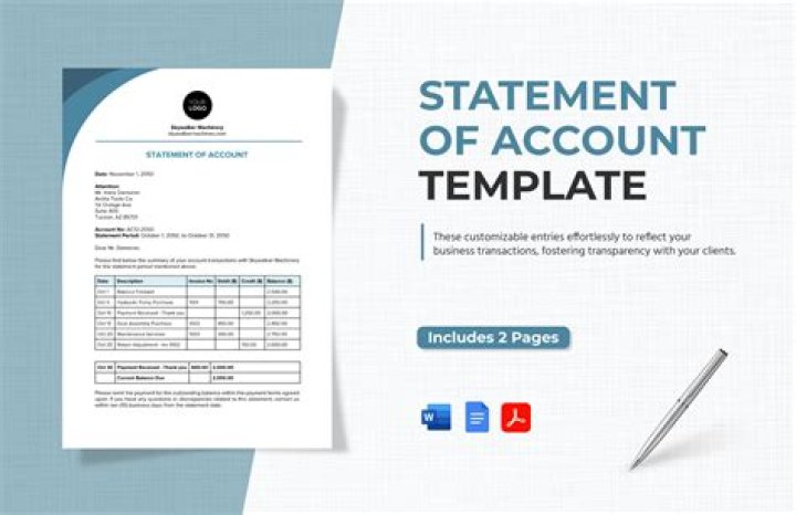 At statement of account?