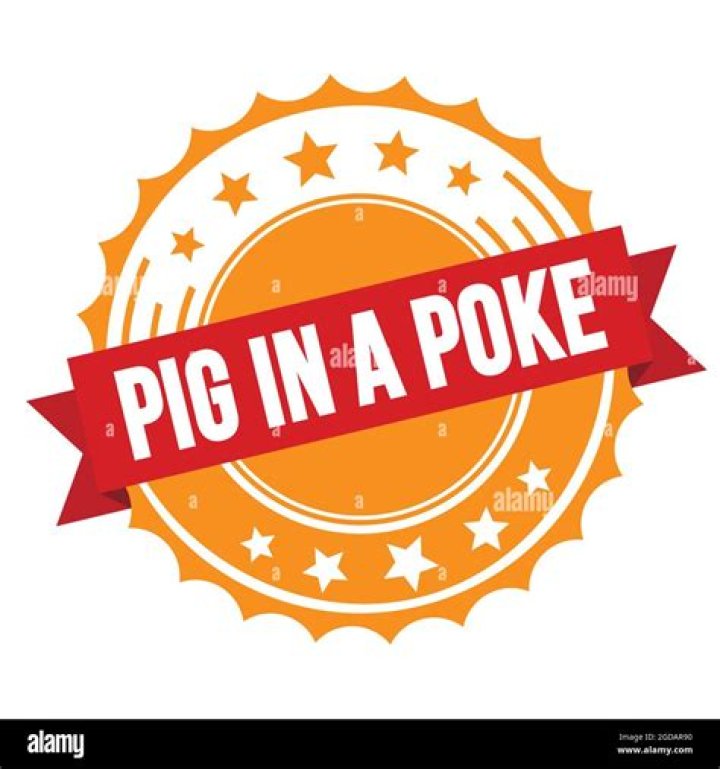 By a pig in a poke?