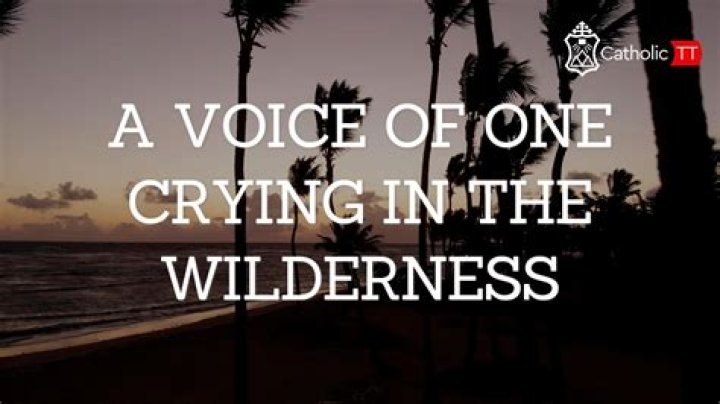 By a voice crying in the wilderness?