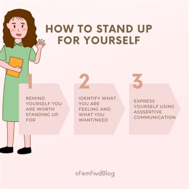 By standing up for yourself?