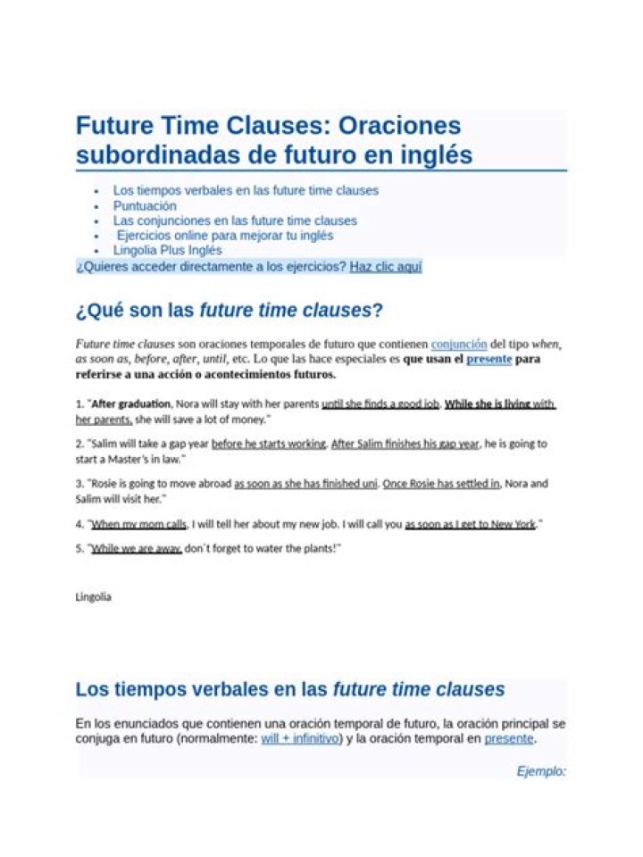 By the time future?