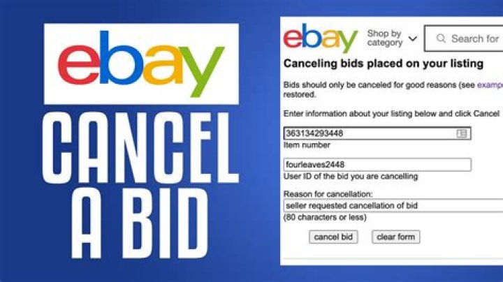 Can a bidder cancel a bid on ebay?