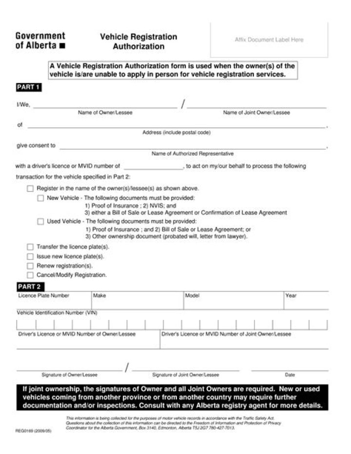 Can a co owner register a vehicle?