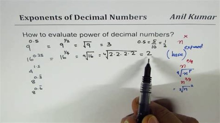 Can exponents be decimals?