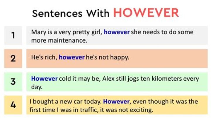 Can however start a sentence?
