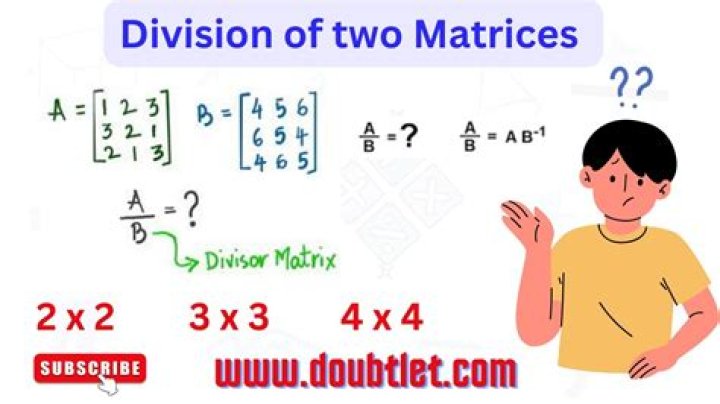 Can matrices be divided?