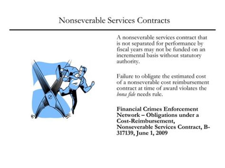 Can non-severable services cross fiscal years?