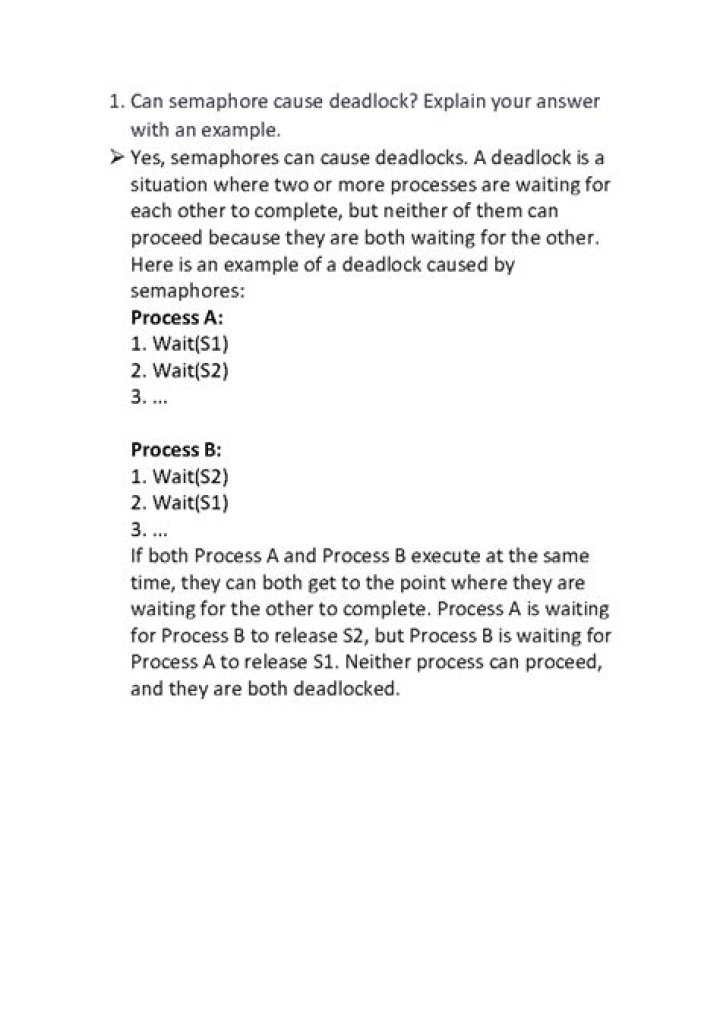 Can semaphore cause deadlock?