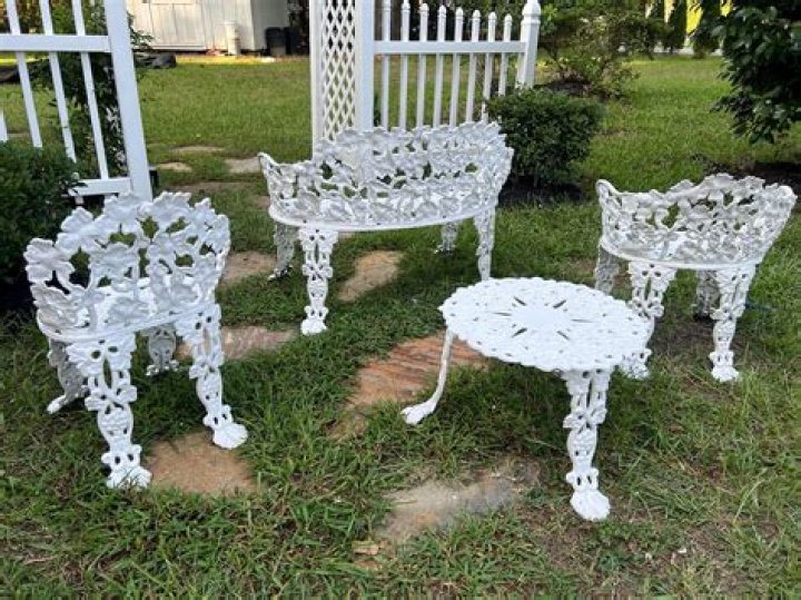Can wrought iron furniture be left outside?
