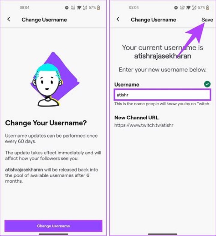 Can you change your username on snap?