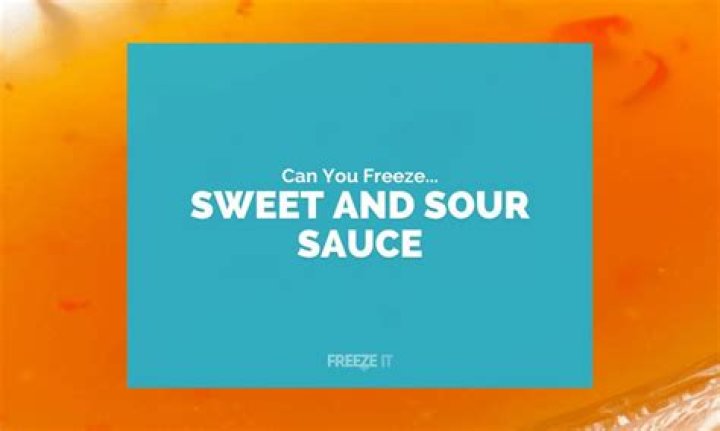 Can you freeze sweet?