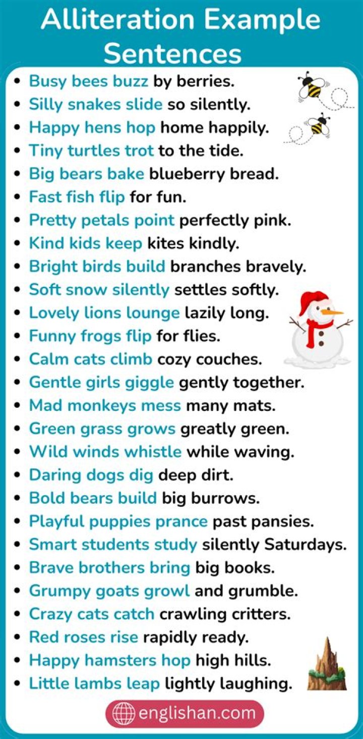 Can you give me an example of alliteration?