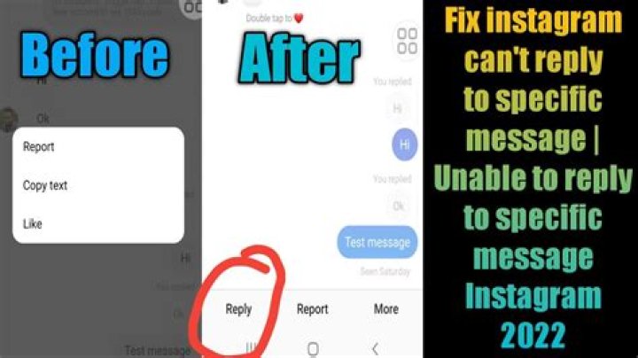 Can't reply to specific message on instagram?