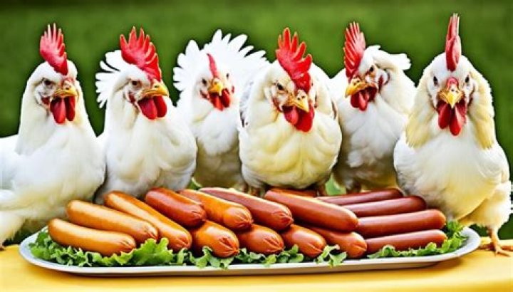 Could chickens eat hot dogs?