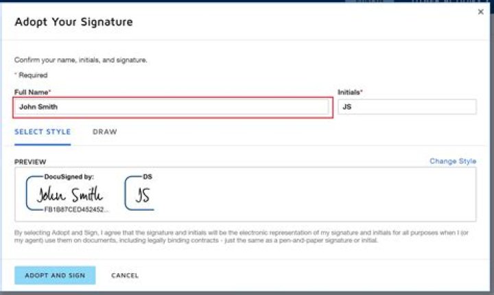Could your signature be your initials?