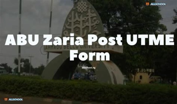Did abu zaria write post utme?