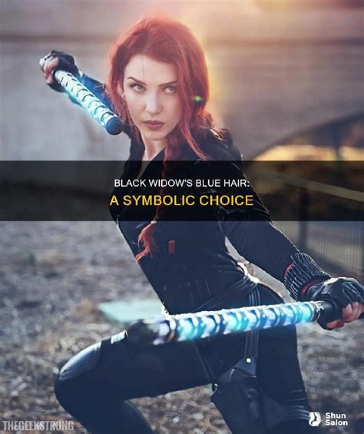 Did black widow have blue hair?