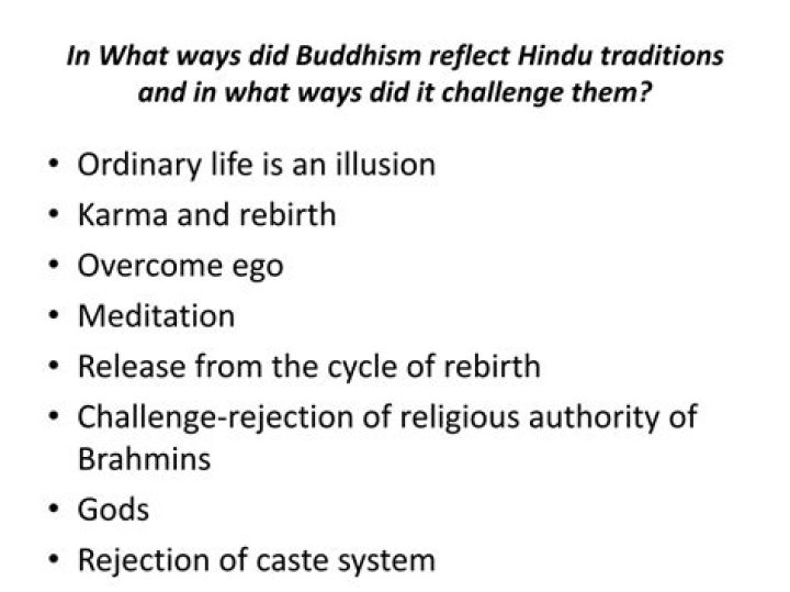 Did buddhism reflect hindu traditions?