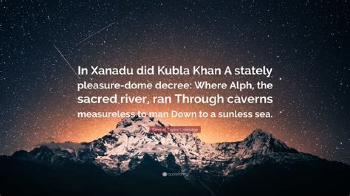 Did kubla khan a pleasure dome decree?