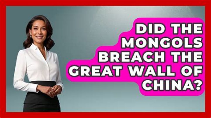 Did the mongols breach the great wall of china?