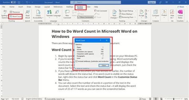 Do headings count in word count apa?