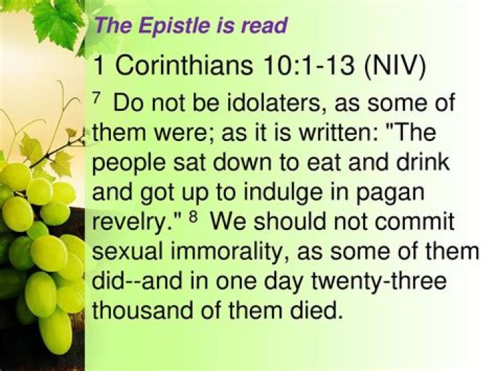 Do not be idolaters?