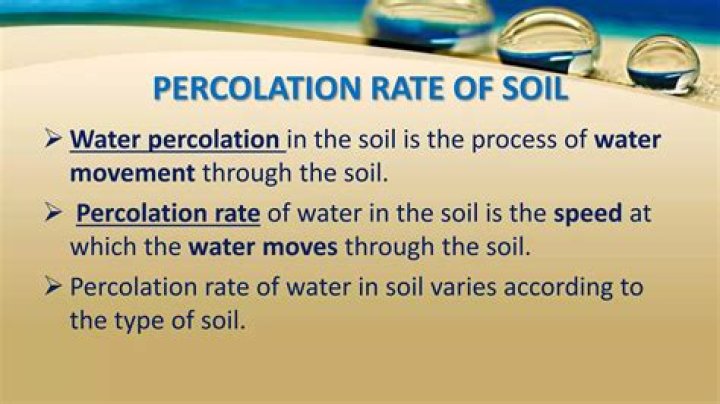 Do you calculate percolation rate?