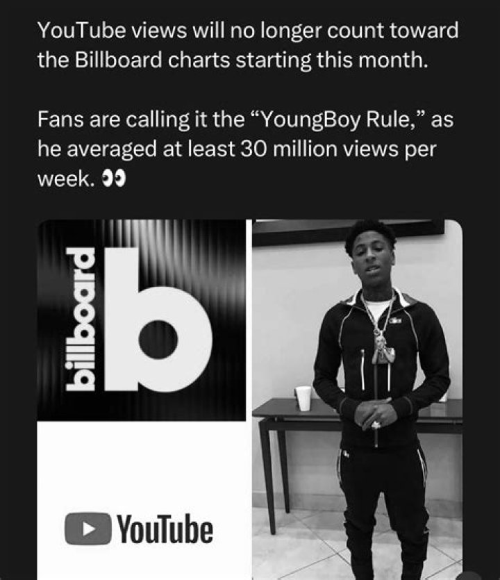 Do youtube streams count for billboard?