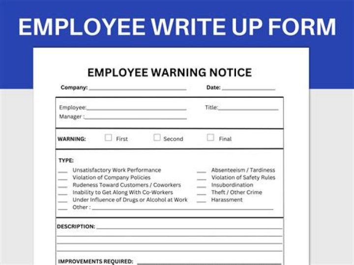 Does a write up mean at work?