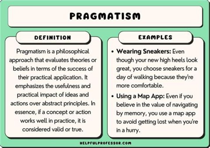 Does being pragmatic mean?