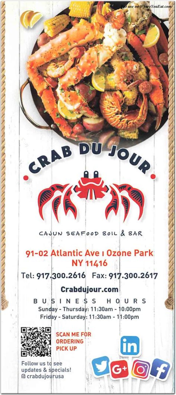 Does crab du jour have alcohol?