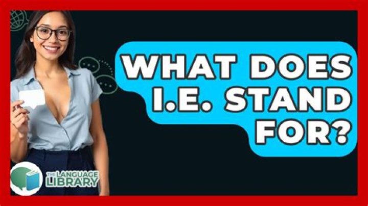 Does i.e. stand for?