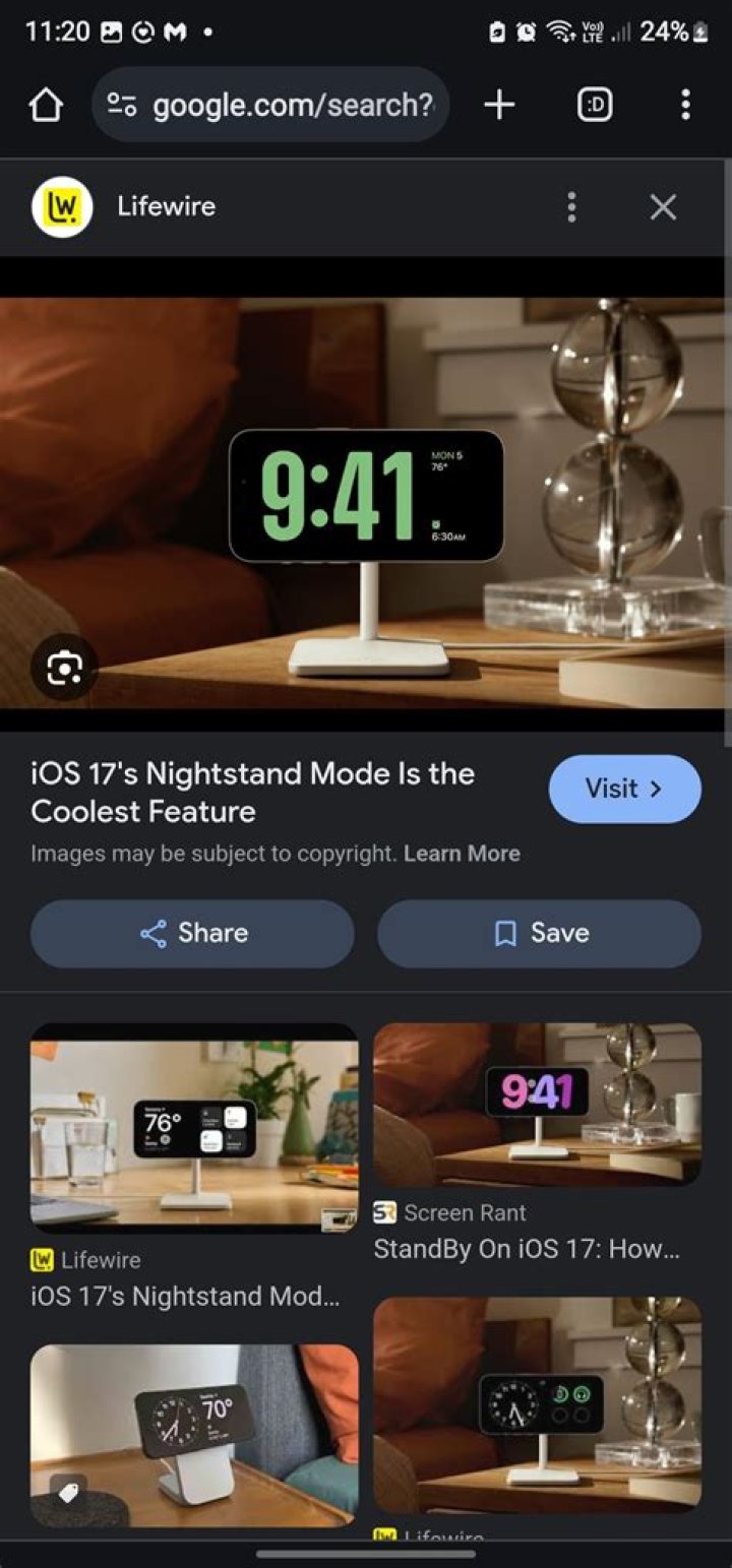 Does iphone have a nightstand mode?