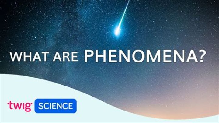 Does phenomenon mean in science?