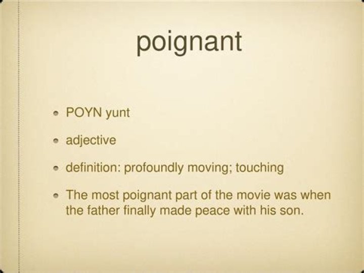 Does poignant always mean sad?