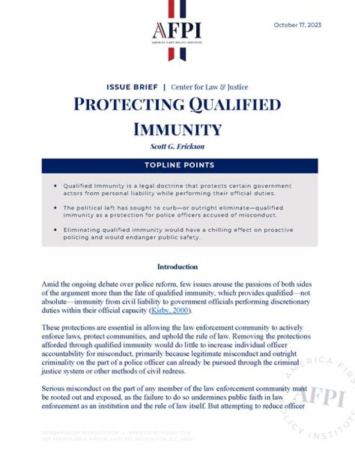 Does qualified immunity apply to criminal cases?