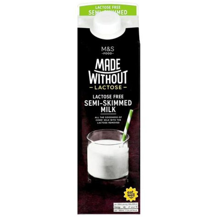 Does semi skimmed milk have less lactose?