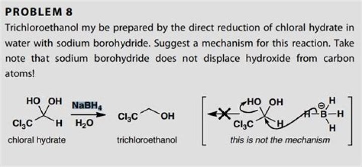 Does sodium borohydride react with water?