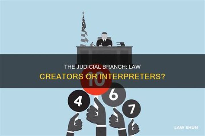 Does the judicial branch create laws?
