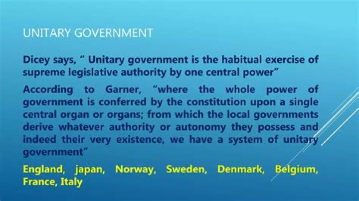 Does the us have a unitary government?