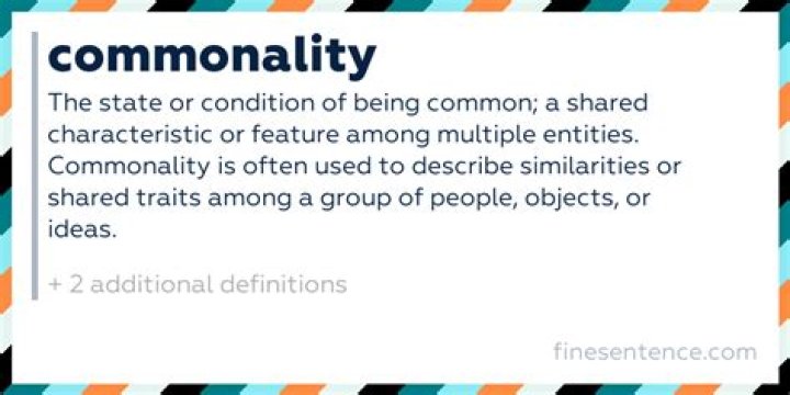 For commonality in a sentence?